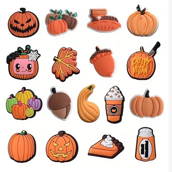 Jibbitz Accessories - Halloween Pumpkin fall croc charm jibbitz